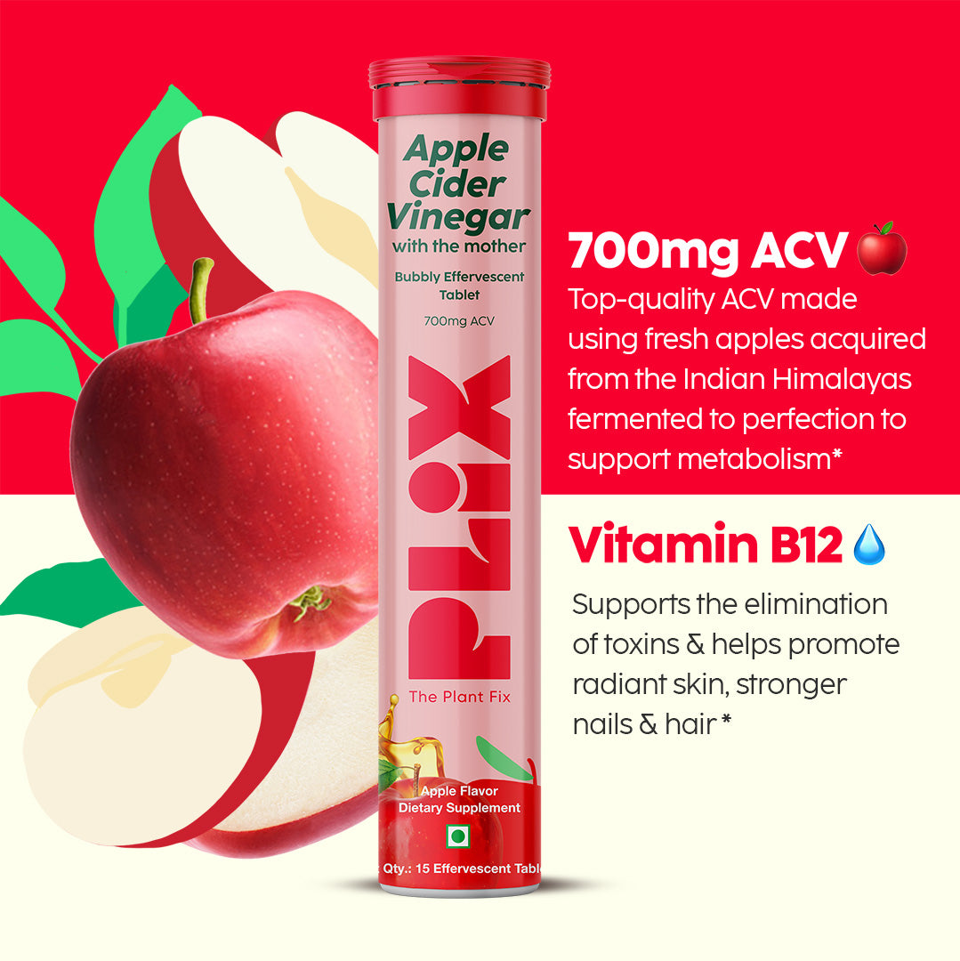 Apple Cider Vinegar Effervescent with 700mg ACV 12 Pack